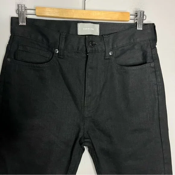 Everlane High Rise Slim Straight Black Jeans, Size 26 - Picture 3 of 12